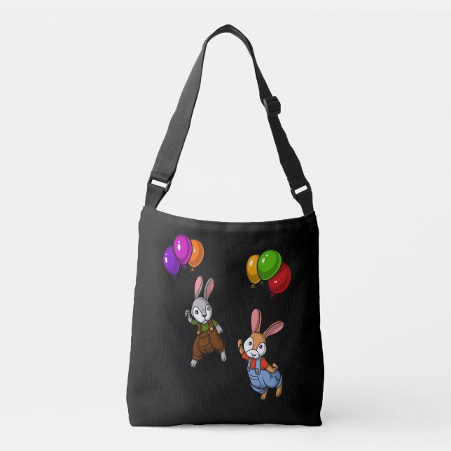 Bolso Cruzado Balcanes de Conejos Graciosos (Anverso)
