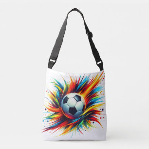 Bolso Cruzado Balón de fútbol Splash Futurista Abstracto