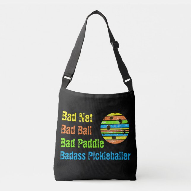 Bolso Cruzado Baloncesto - Mala red, Mala pelota, Mala remo, Mal (Anverso)