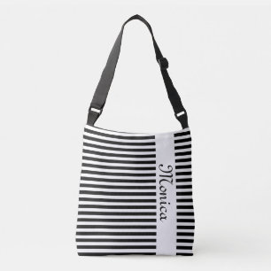 Bolso Cruzado Bandas BG Patrón blanco estrecho + su espalda y id