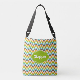 Bolso Cruzado Bandas de chevron de negrita Personalizadas Añadir