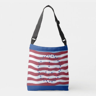 Bolso Cruzado Bandas de lienzo con bandera de signo de paz de es