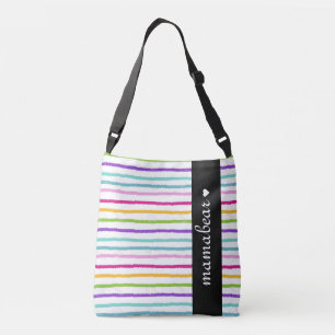 Bolso Cruzado Bandas multicolores Cuerpo cruzado