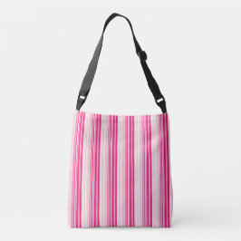 Bolso Cruzado Bandas y líneas rosadas