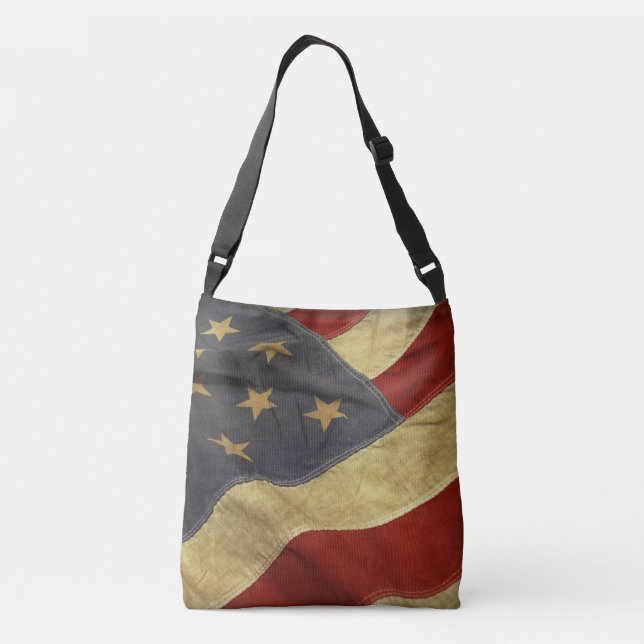 Bolso Cruzado Bandera americana (Reverso)