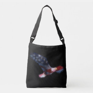 Bolso Cruzado Bandera americana fracturada águila patriótica