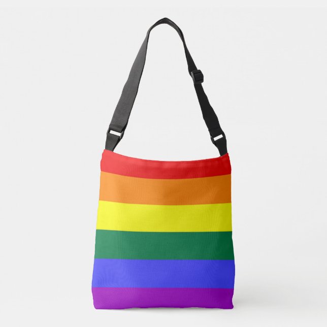 Bolso Cruzado Bandera arcoiris del orgullo gay (Anverso)