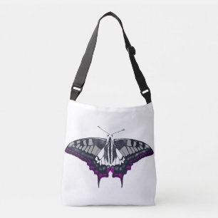 Bolso Cruzado Bandera asexual mariposa de cerda