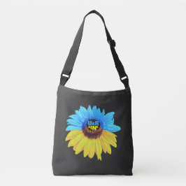 Bolso Cruzado Bandera azul de girasol de color azul en Ucrania