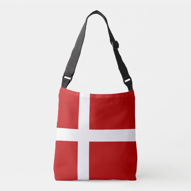 Bolso Cruzado Bandera dannebrog blanco rojo (Anverso)