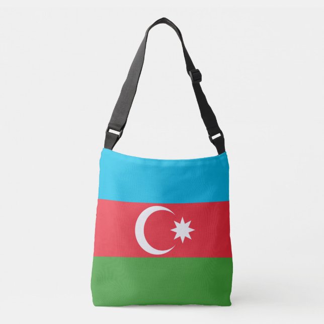 Bolso Cruzado Bandera de Azerbaiyán (Anverso)