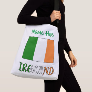Bolso Cruzado Bandera de Irlanda Personalizada Herencia 