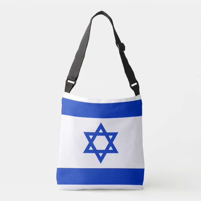 Bolso Cruzado Bandera de Israel (Anverso)