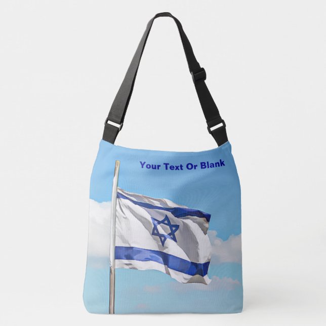 Bolso Cruzado Bandera De Israel (Anverso)