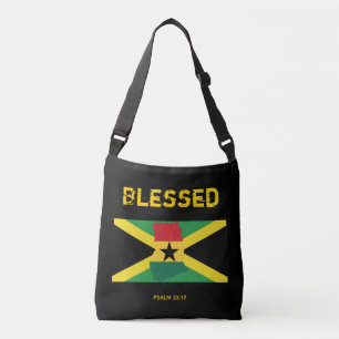 Bolso Cruzado BANDERA DE JAMAICA GHANA Bendecida Escritura de Do