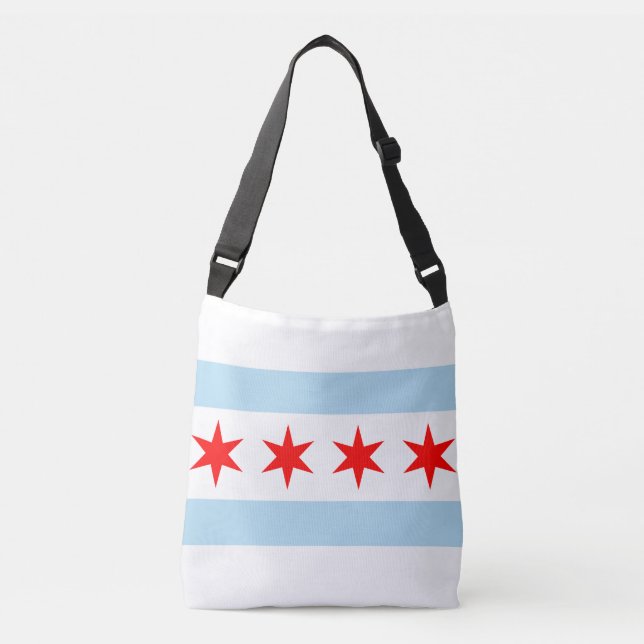 Bolso Cruzado Bandera de la ciudad de Chicago (Anverso)