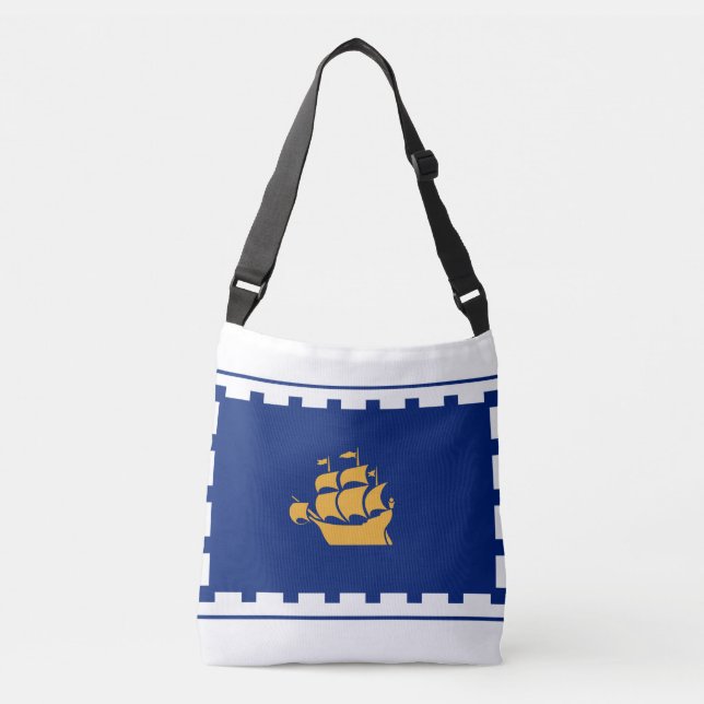 Bolso Cruzado Bandera de la ciudad de Quebec (Anverso)
