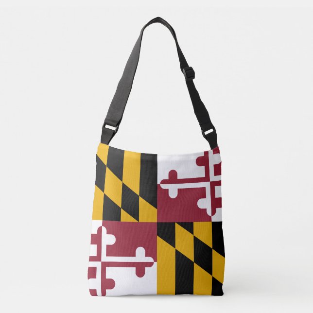 Bolso Cruzado Bandera de Maryland, bandera de los Estados Unidos (Anverso)