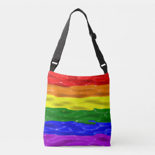 Bolso Cruzado Bandera de orgullo de SlipperyJoe's brillo líquido