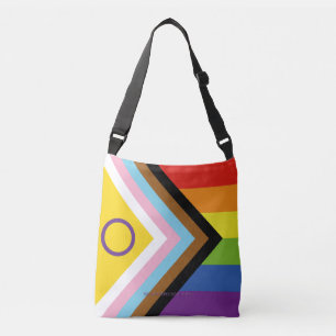 Bolso Cruzado Bandera de orgullo intersexual de SlipperyJoe's fo