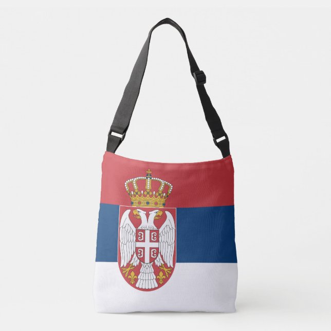 Bolso Cruzado Bandera de Serbia (Anverso)