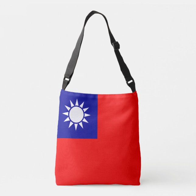 Bolso Cruzado Bandera de Taiwán (Reverso)
