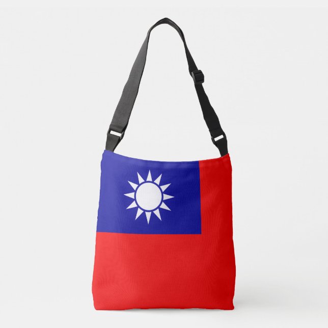 Bolso Cruzado Bandera de Taiwán: República de China, Taipei chin (Anverso)
