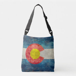 Bolso Cruzado Bandera del estado de Colorado con mirada sucia