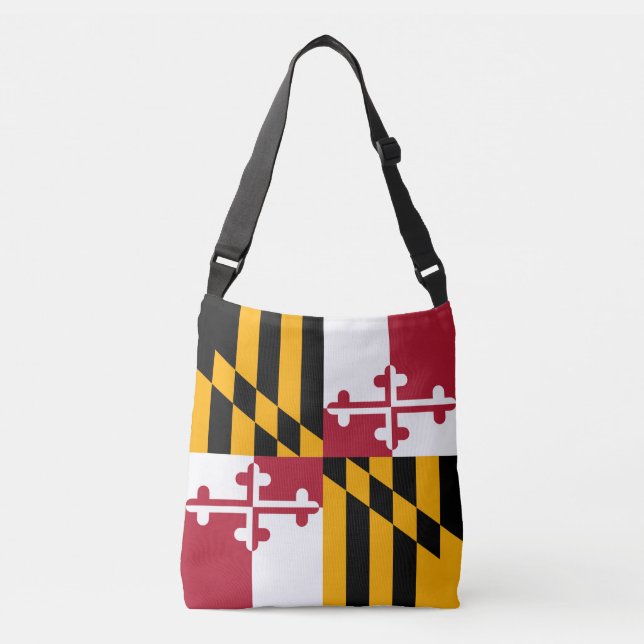 Bolso Cruzado Bandera del Estado de Maryland festivo (Anverso)