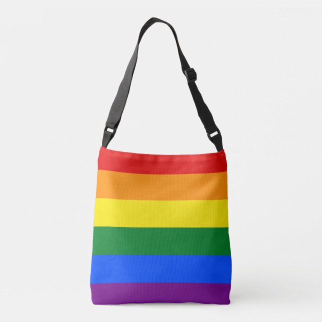 Bolso Cruzado Bandera del Orgullo Gay Arcoiris LGBT (Reverso)