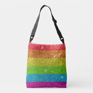 Bolso Cruzado Bandera del orgullo gay Arcoiris Purpurinas de ban