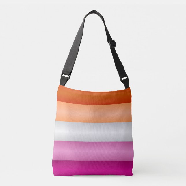 Bolso Cruzado Bandera del Orgullo Lesbiano (Anverso)
