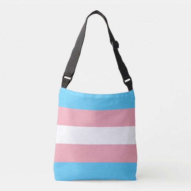 Bolso Cruzado Bandera del Orgullo Transgénero (Anverso)