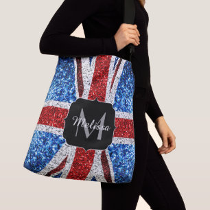 Bolso Cruzado Bandera del Reino Unido azul rojo brillante purpur
