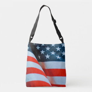 Bolso Cruzado Bandera estadounidense de los Estados Unidos Blanc