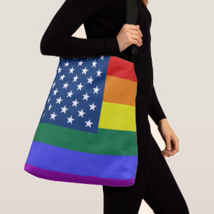 Bolso Cruzado Bandera estadounidense del Orgullo LGBT con estrel