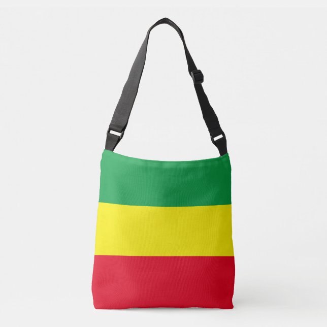Bolso Cruzado Bandera etíope y rasta (Anverso)