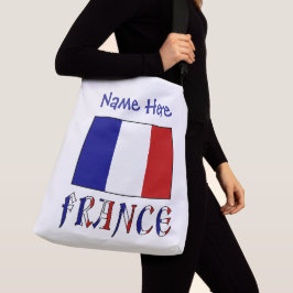 Bolso Cruzado Bandera Francesa Azul Personalizada