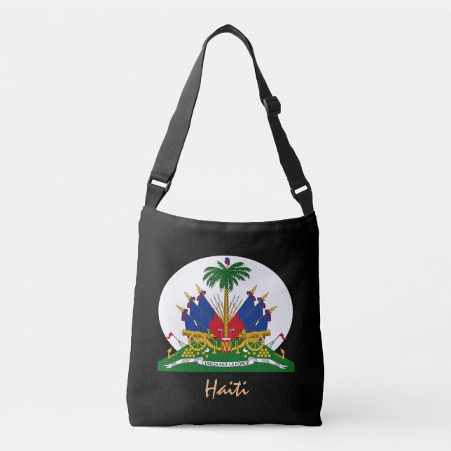 Bolso Cruzado Bandera haitiana y moda en Haití, compras y deport (Anverso)