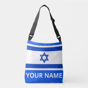 Bolso Cruzado Bandera israelí personalizada