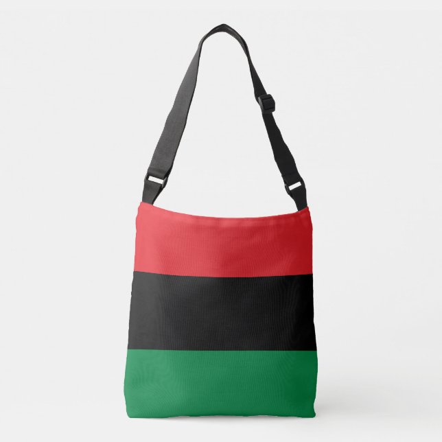 Bolso Cruzado Bandera Panafricana y bandera de la UNIA Símbolo / (Anverso)