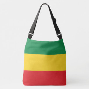 Bolso Cruzado Bandera verde, dorada y roja de colores