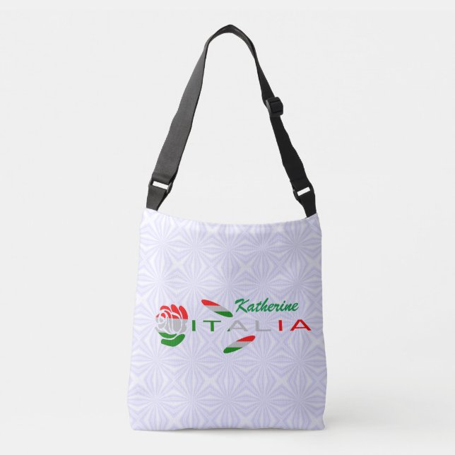 Bolso Cruzado Bandiera d'Italia Rosa Personalized (Anverso)
