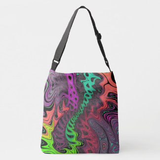 Bolso Cruzado Bandolera Grande Estilo Psicodélico