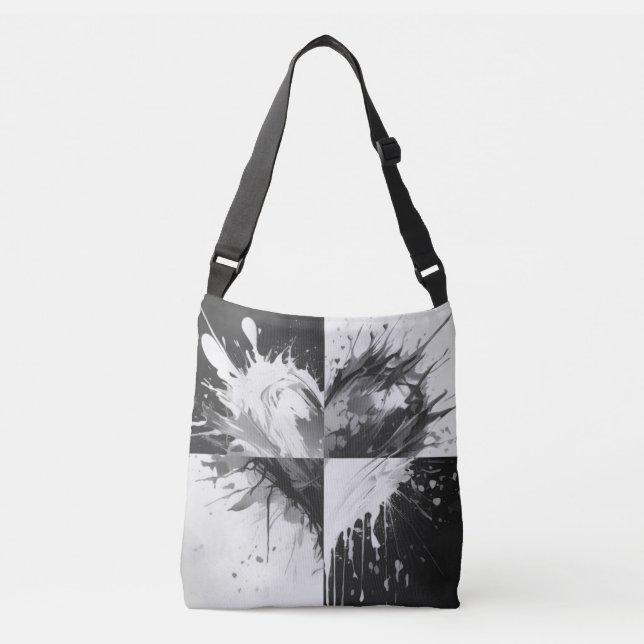 Bolso Cruzado Bandolera heart splash. (Anverso)