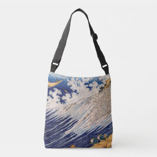 Bolso Cruzado Barcos marinos de las olas del océano de Hokusai