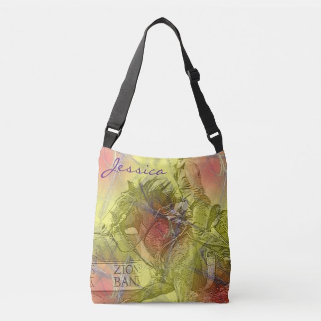 Bolso Cruzado Barrel Racer II (giro naranja amarillo) (Anverso)