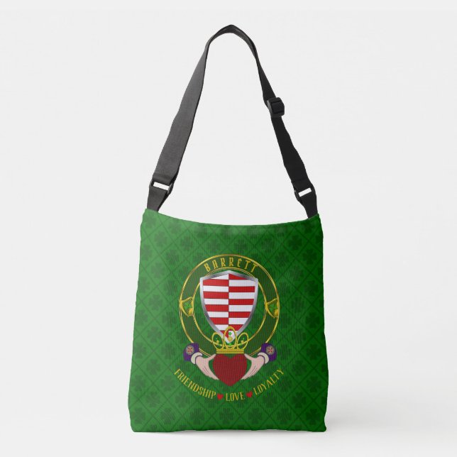 Bolso Cruzado Barrett Irish Shield y Claddagh (Anverso)