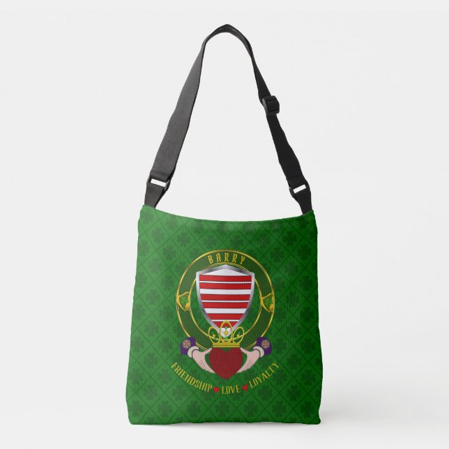 Bolso Cruzado Barry Irish Shield y Claddagh (Anverso)