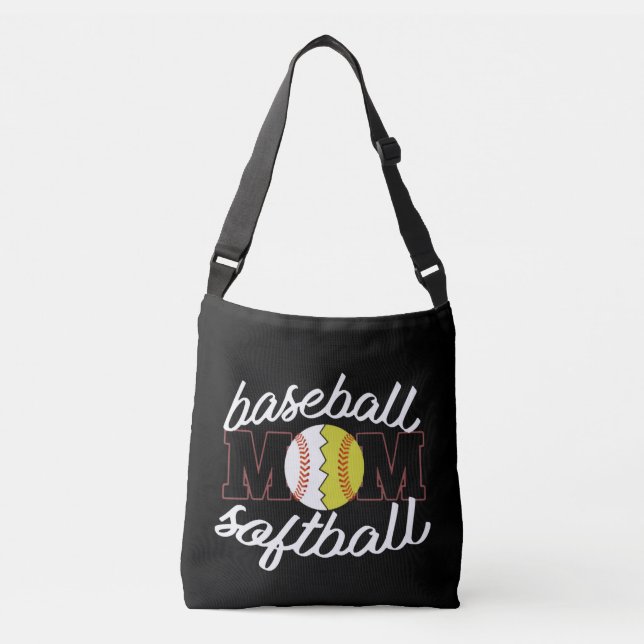 Bolso Cruzado Baseball and Softball Mom (Anverso)
